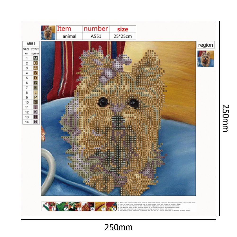 Diamond Painting - Partial Round - Dog F
