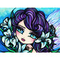 5D Diy Diamond Painting Kit Full Round Beads Girl with Big Eyes