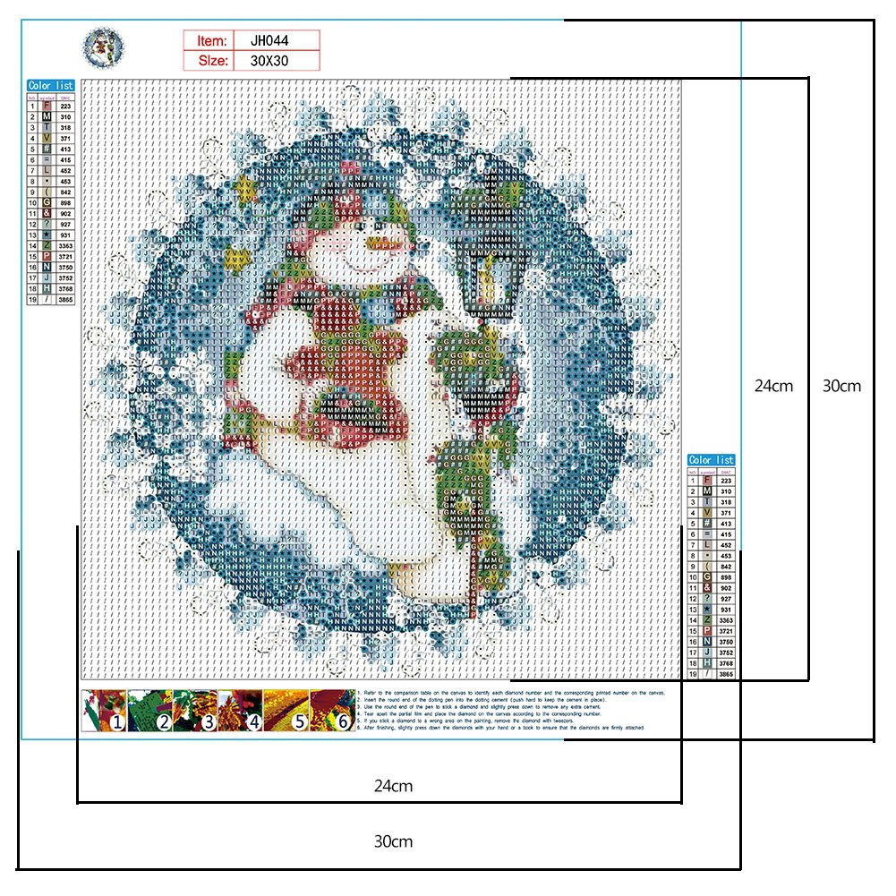 Diamond Painting - Full Round - Snowman B