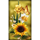 5D Diy Diamond Painting Kit Full Round Beads Yellow Flower (30*48cm)