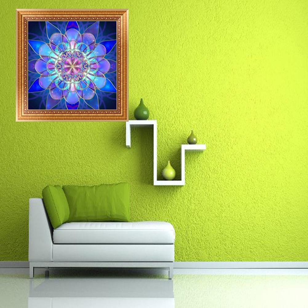 Diamond Painting - Full Round - Blue Dreamy Flower