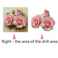 Diamond Painting - Partial Round - Three Pink Flowers