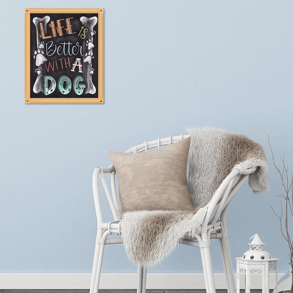 Diamond Painting - Full Round - Life Letters Blackboard