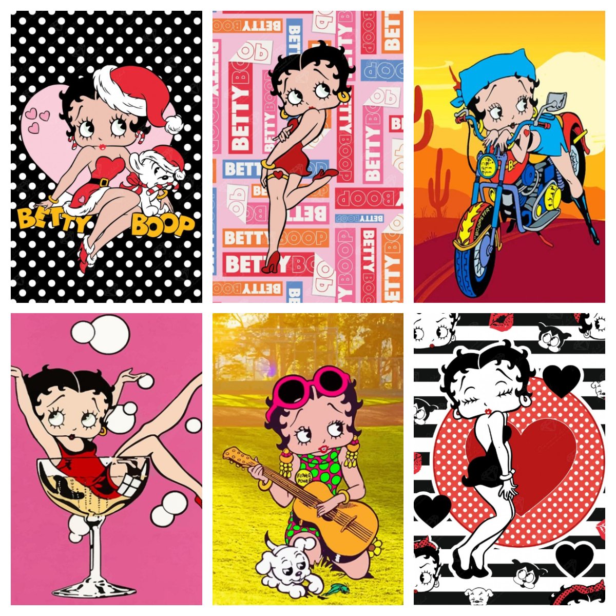 5d full drill round diamond painting kits Betty Boop