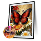 Diamond Painting - Full Round / Square - Red Butterfly