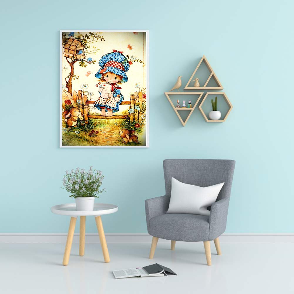 11ct Stamped Cross Stitch - Cute Girl(40*50cm)