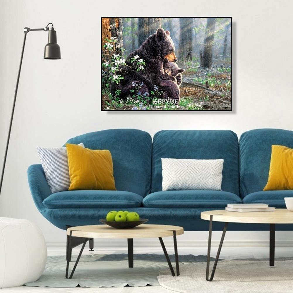 Diamond Painting - Full Round - Black Bears