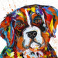 Colorful Puppy Dog Oil Painting By Numbers Canvas Coloring Picture