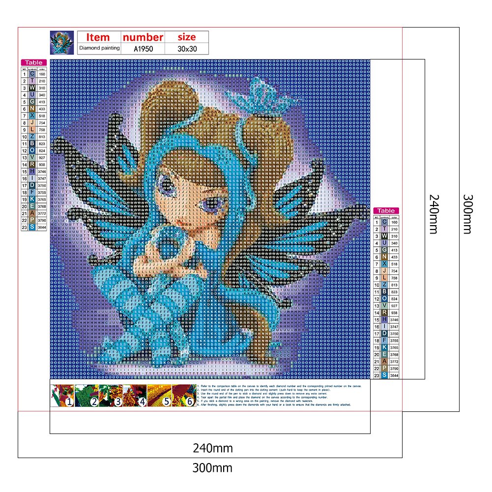 5D DIY Diamond Painting Kit - Full Round - Silent Angel