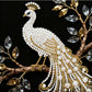 DIY Pearl Painting With Frame - Handmade Self-Adhesive Pearls - Peacock (25*25cm) A