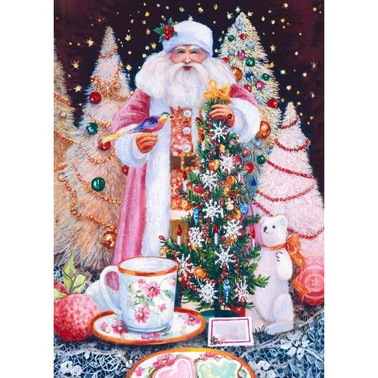 5D Diy Diamond Painting Kit Full Round Beads Santa Claus