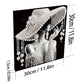 DIY Pearl Painting With Frame - Handmade Self-Adhesive Pearls - Hat Elegance (30*30cm)