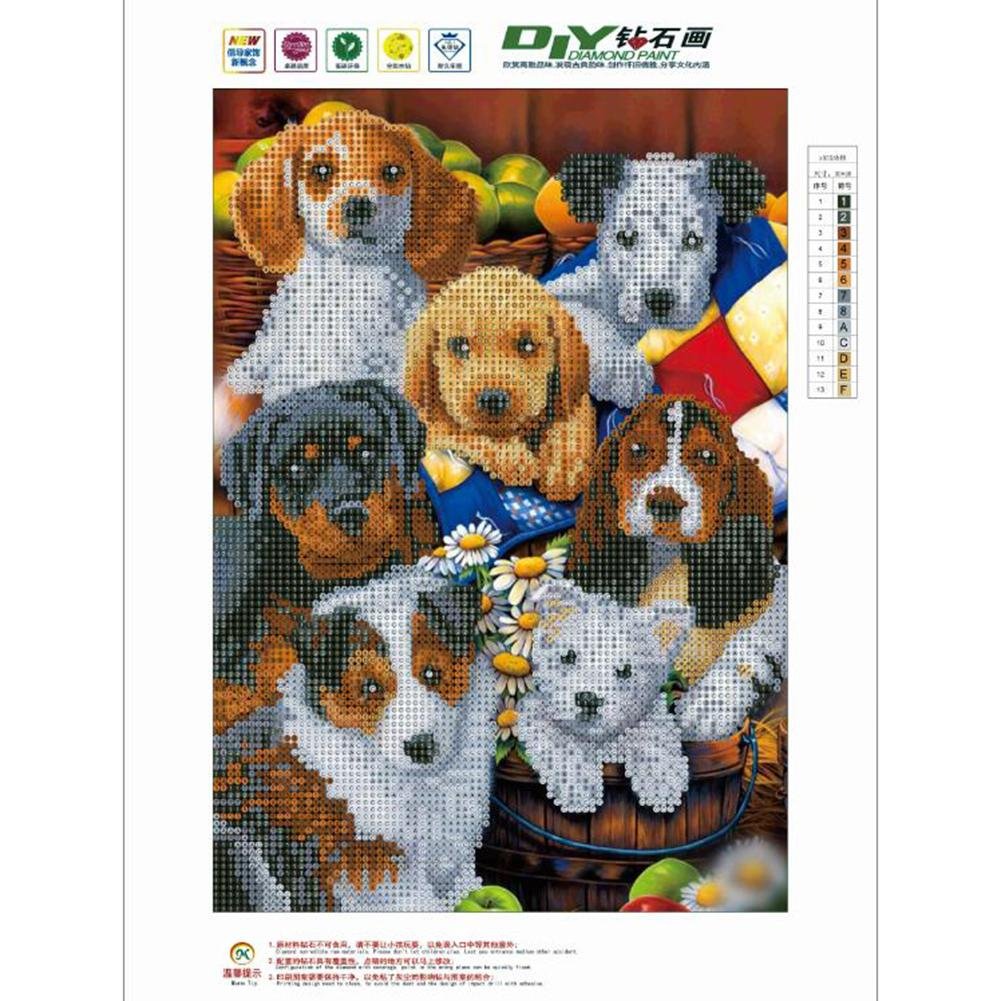 Diamond Painting - Partial Round - Dogs