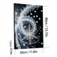 DIY Pearl Painting With Frame - Handmade Self-Adhesive Pearls - Snowflake (30*40cm) A