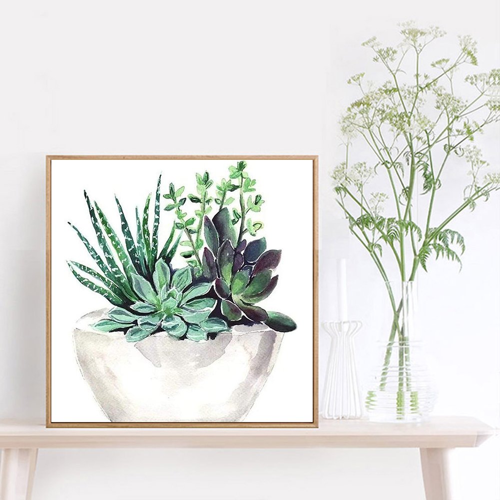 Diamond Painting - Full Round / Square -  Succulent