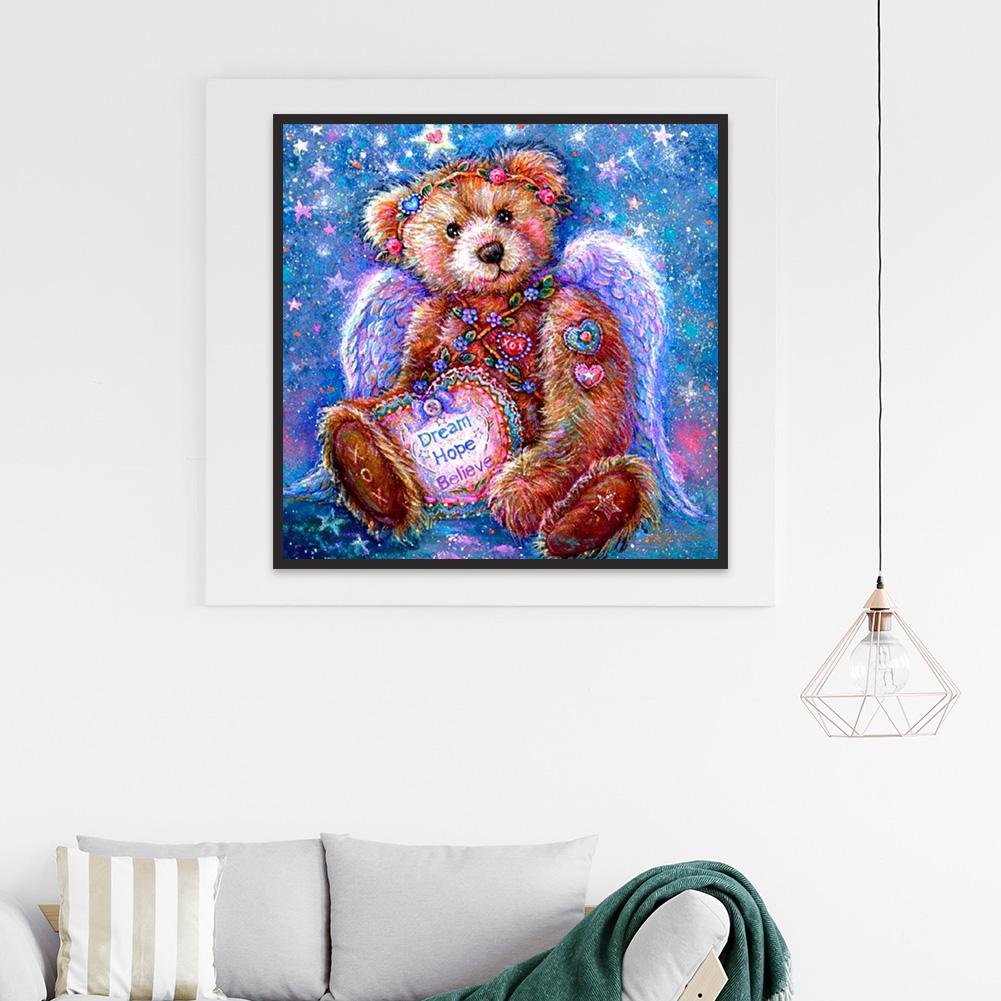 Diamond Painting - Full Square - Bear with Wings
