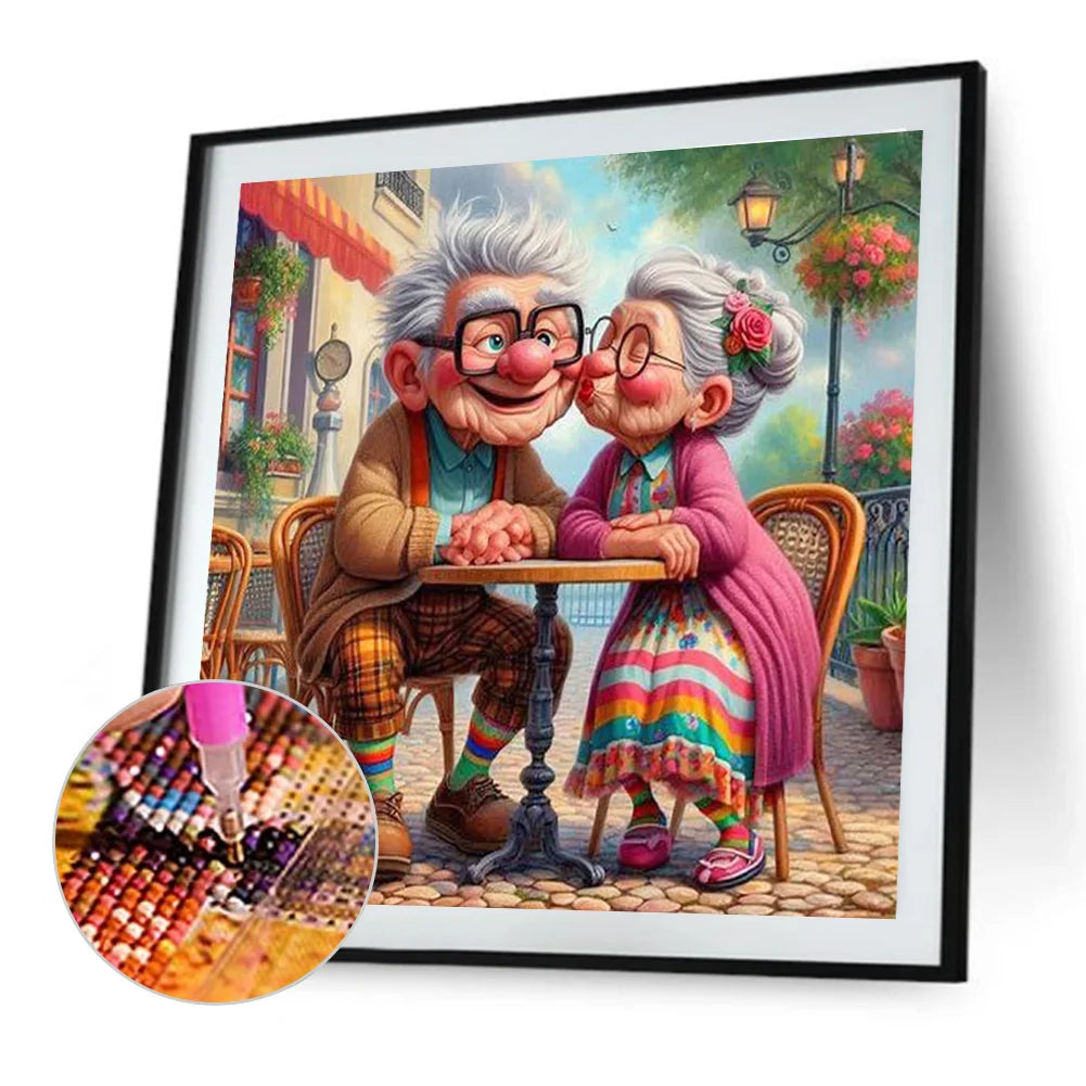 Diamond Painting - Full Round / Square - Old Couple