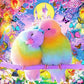 5D Diy Diamond Painting Kit Full Round Beads Colorful Parrots