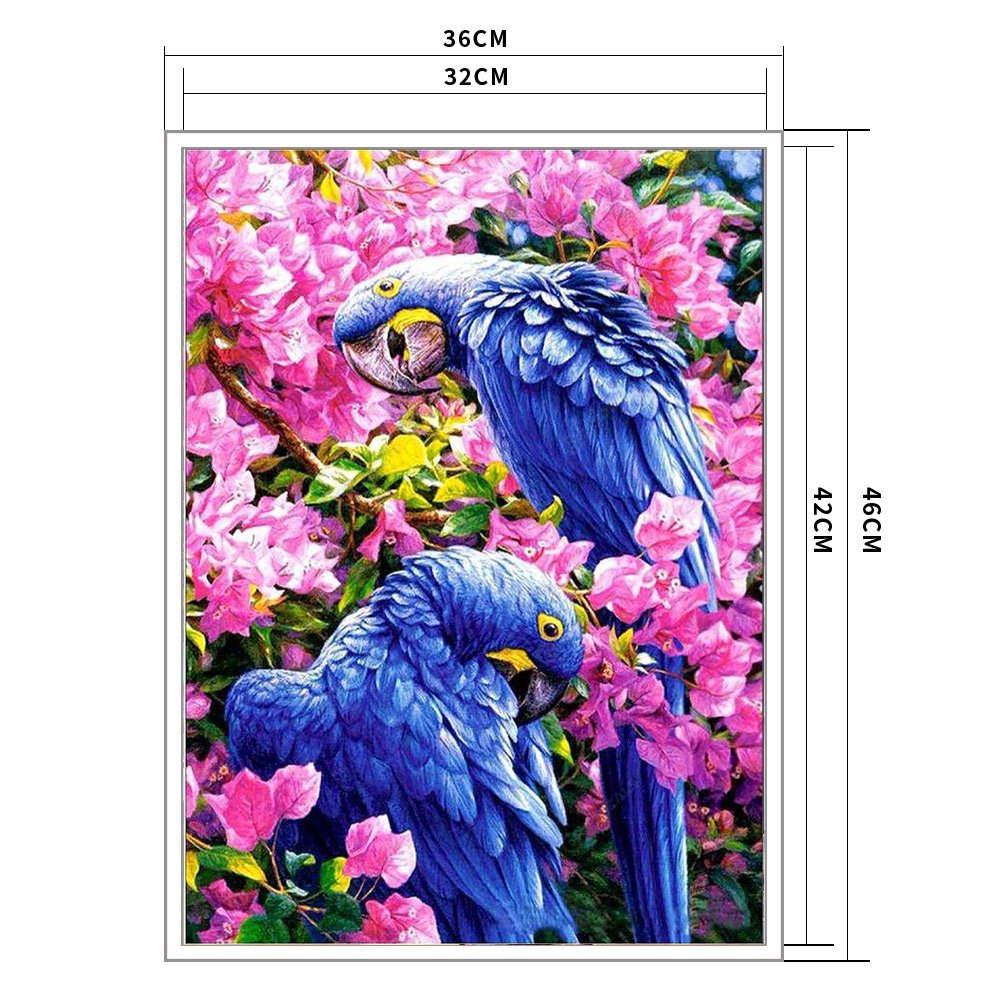 11ct Stamped Cross Stitch - Two Parrots (46*36cm)