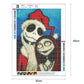 5D DIY Diamond Painting Kit - Full Round - Christmas Skull Couple