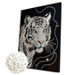 DIY Pearl Painting With Frame - Handmade Self-Adhesive Pearls - Tiger (30*40cm)