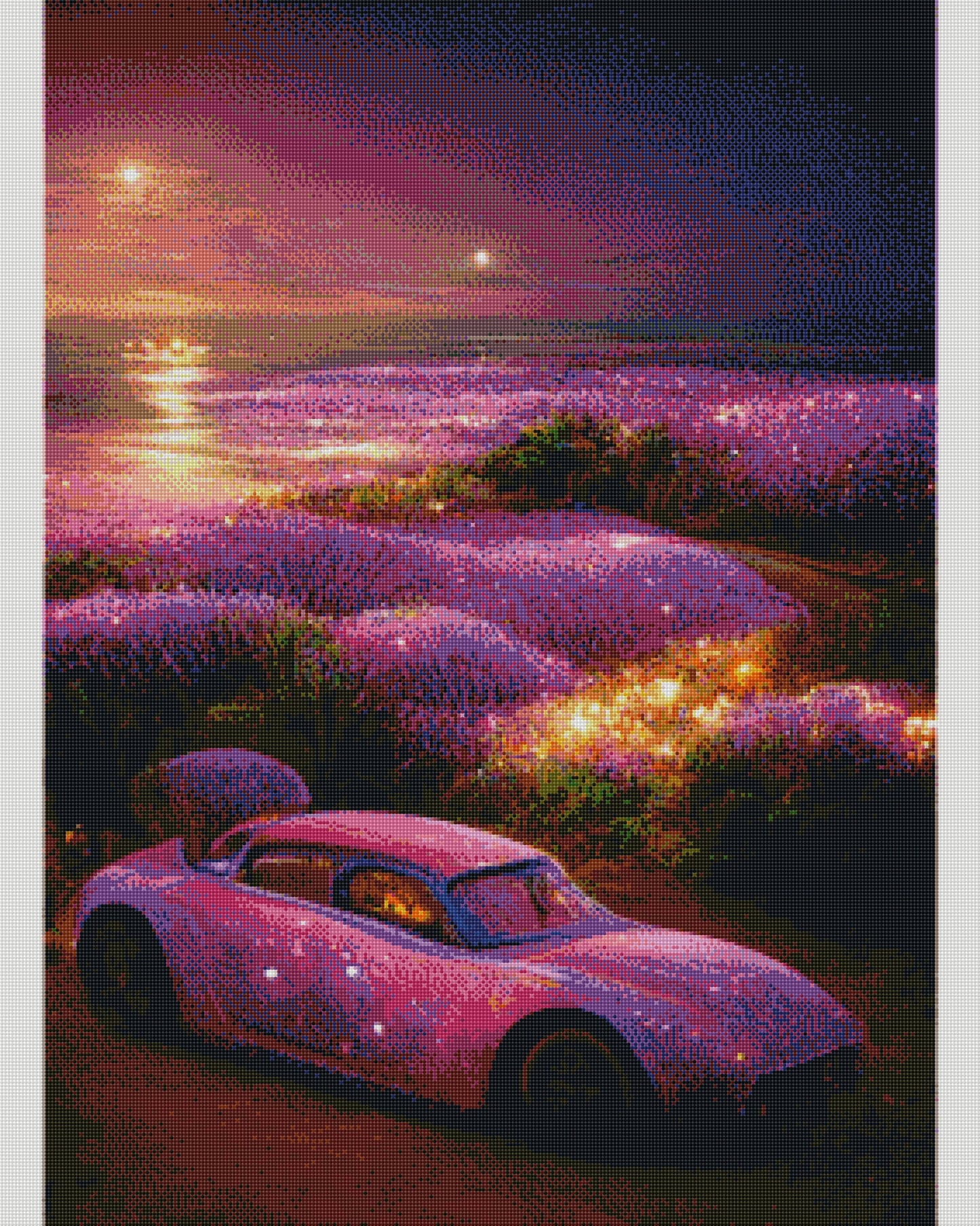 Full Round/Square Diamond Painting Kits | Flower Car 40x70cm 50x80cm