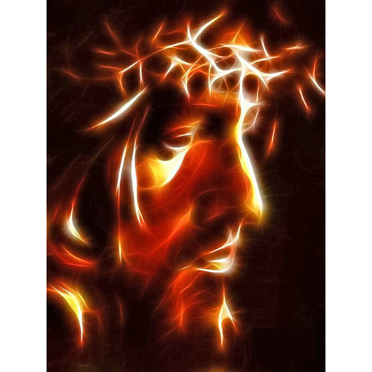 5D Diy Diamond Painting Kit Full Round Beads Abstract Jesus
