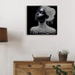 DIY Pearl Painting With Frame - Handmade Self-Adhesive Pearls - Lady (30*30cm) D