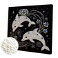 DIY Pearl Painting With Frame - Handmade Self-Adhesive Pearls - Dolphins (30*30cm)