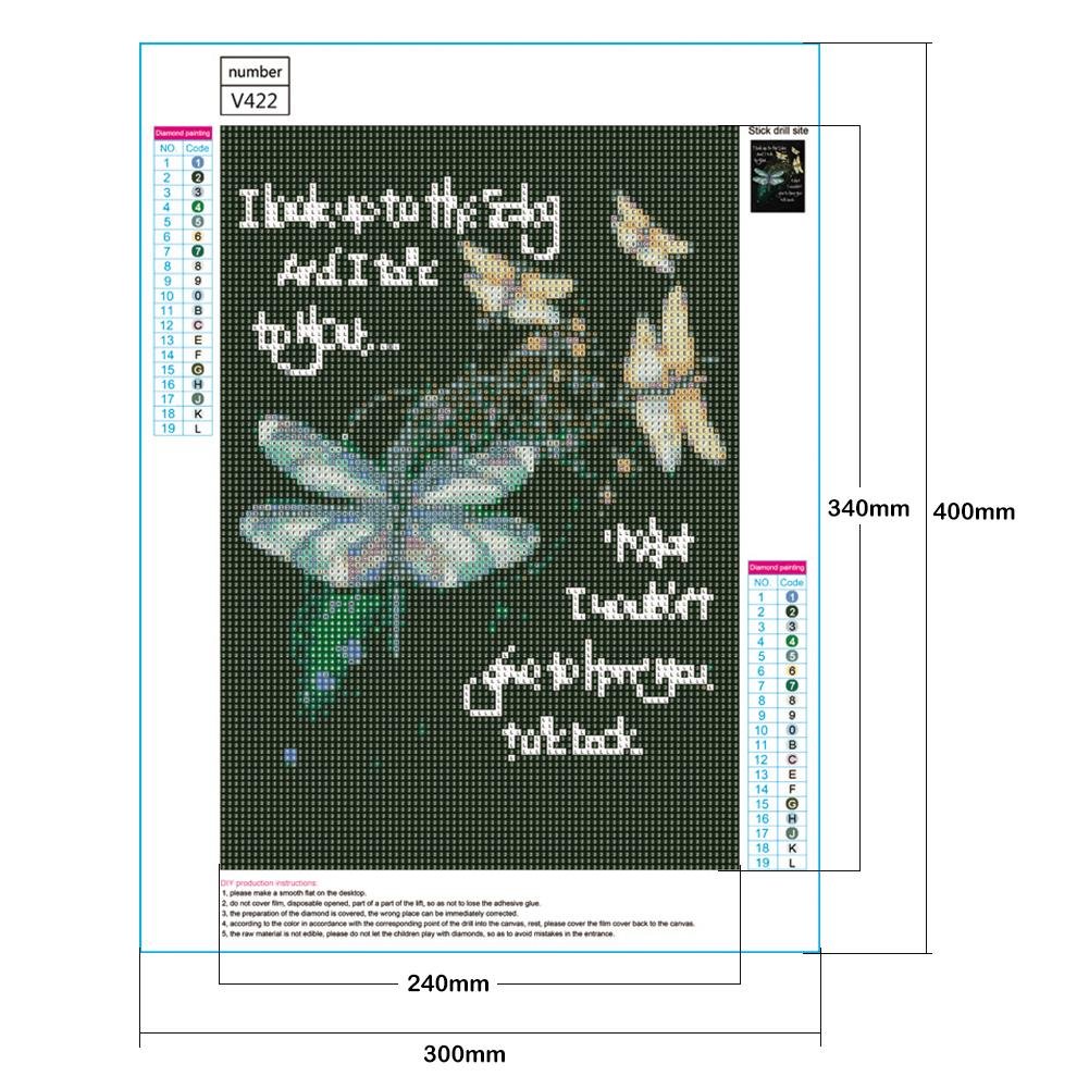 5D DIY Diamond Painting Kit - Full Round - Dragonfly C