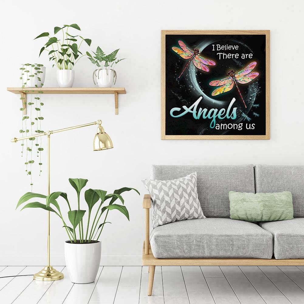 5D DIY Diamond Painting Kit - Full Round - Dragonfly B