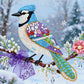 DIY Pearl Painting With Frame - Handmade Self-Adhesive Pearls - Bird (25*25cm)