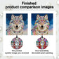 DIY Pearl Painting With Frame - Handmade Self-Adhesive Pearls - Wolf (25*25cm)