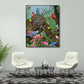 Resting Birds Hand Painted Canvas Oil Art Picture Craft Home Wall Decor