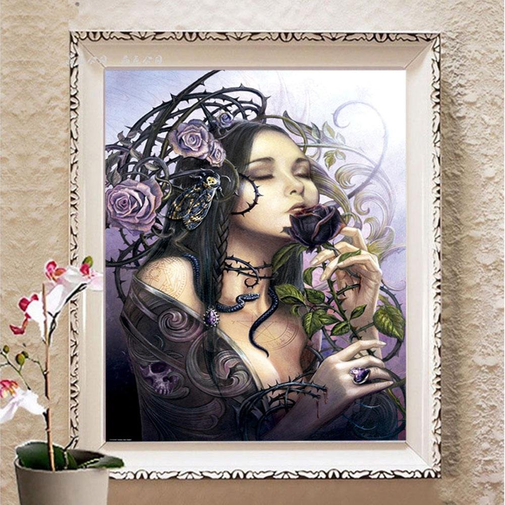 Diamond Painting - Partial Round - Gothic Girl