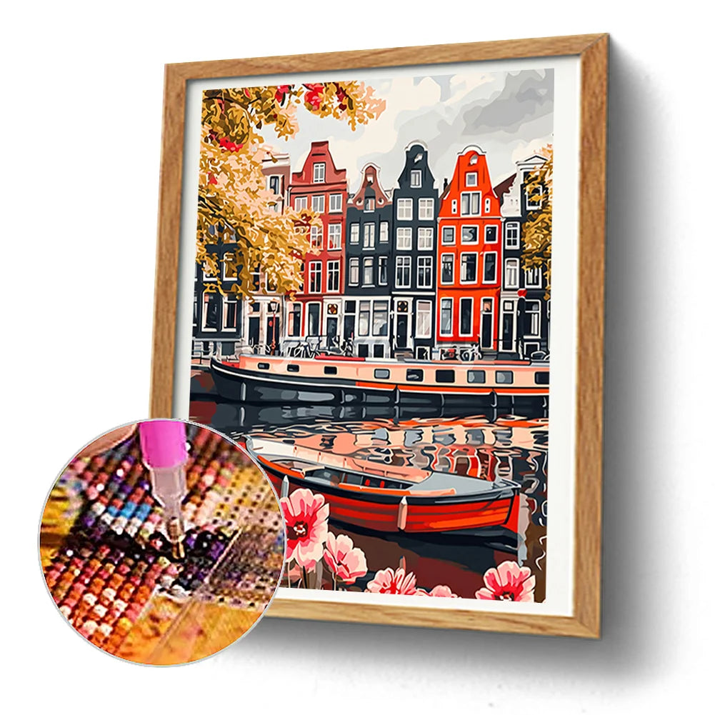 Diamond Painting - Full Round / Square - River and House