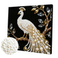DIY Pearl Painting With Frame - Handmade Self-Adhesive Pearls - Peacock (25*25cm) A