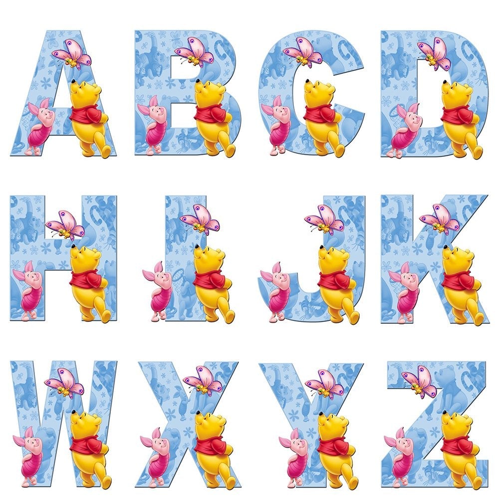 Diamond Paintings Art Full Square Drill Letter Winnie The Pooh