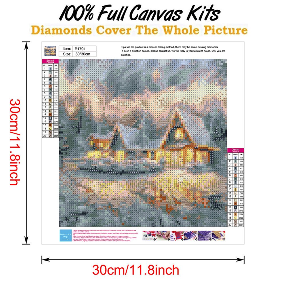 Diamond Painting - Full Round - Snow Scene D