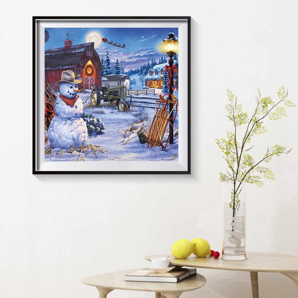 Diamond Painting - Full Round - Snow Scene A