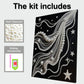 DIY Pearl Painting With Frame - Handmade Self-Adhesive Pearls - Starry Silk (30*40cm) A