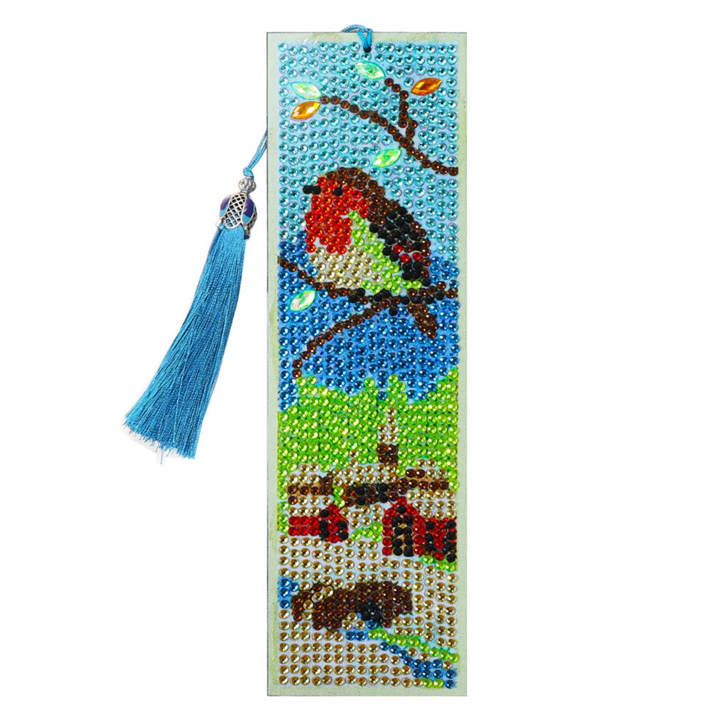 DIY Diamond Painting Bookmark with Tassel Bird
