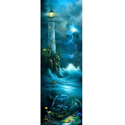 Lighthouse Full Round Square Diamond Painting Kits 30 x 90cm