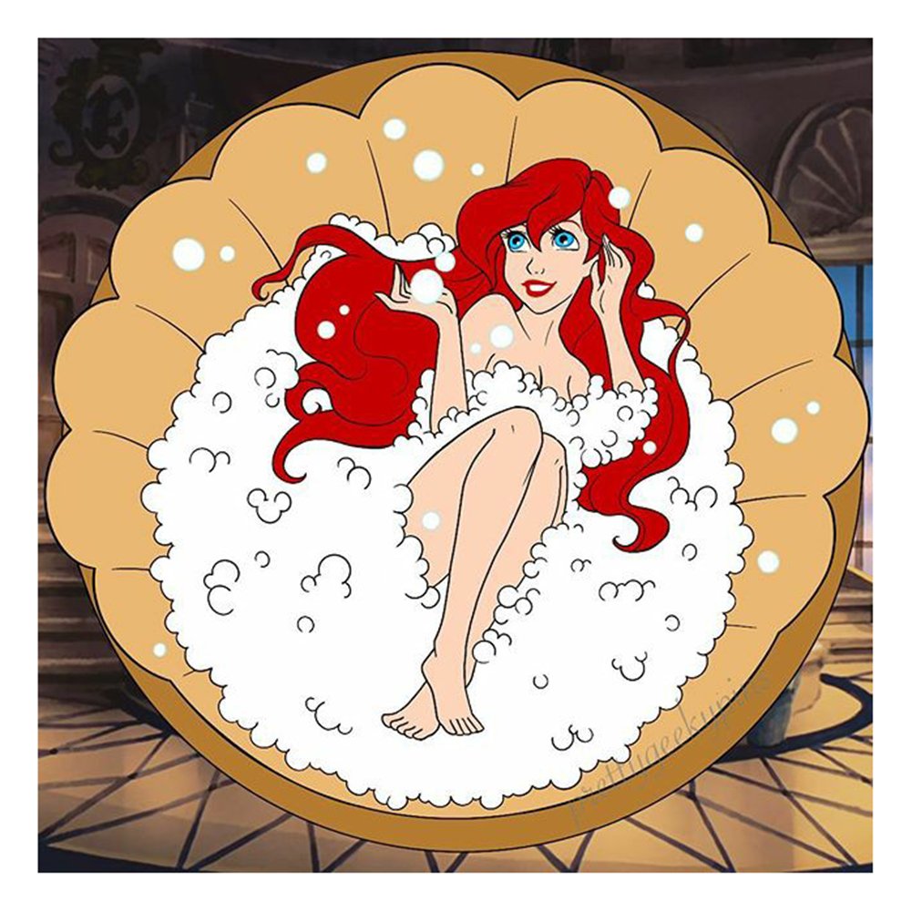 11ct Stamped Cross Stitch - Ariel Fun In Bath (50*50cm)