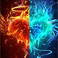 5D Diamond Painting Art Fire & Ice heart