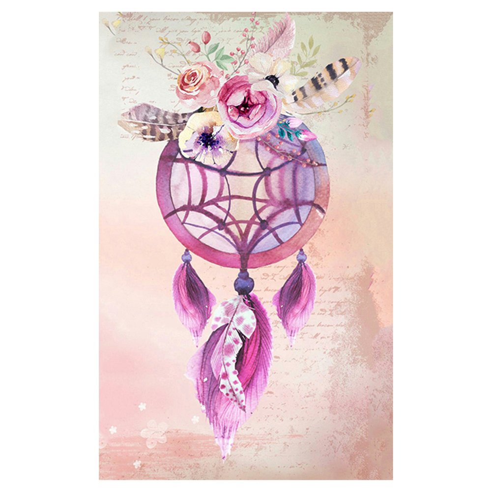 Diamond Painting - Full Round - Flower Dream Catcher