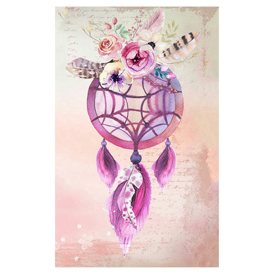 Diamond Painting - Full Round - Flower Dream Catcher