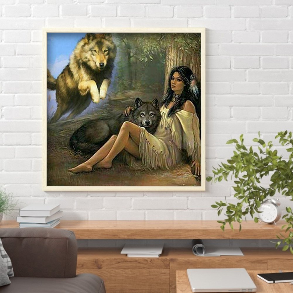 11ct Stamped Cross Stitch - Wolf Beauty (40*40cm)