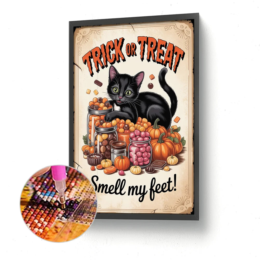 Diamond Painting - Full Round / Square - Halloween Cat (30*45cm)