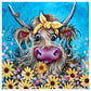 11ct Stamped Cross Stitch Cow(36*36cm)